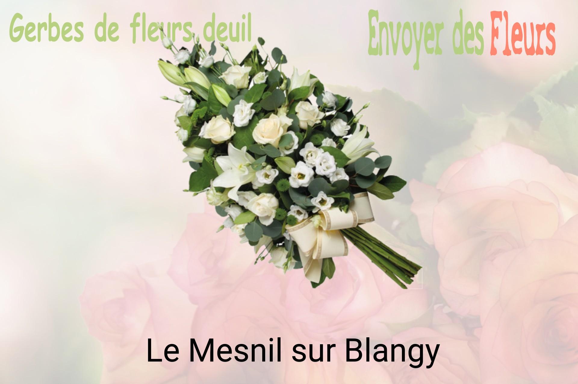 Gerbe de fleurs de deuil livrée à Le Mesnil-sur-Blangy